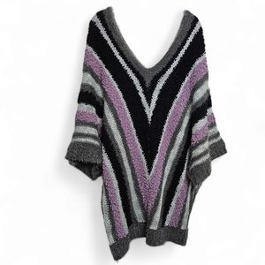 BCBG Maxazria Women's Soft Dolman Sleeve Poncho Sweater Size L